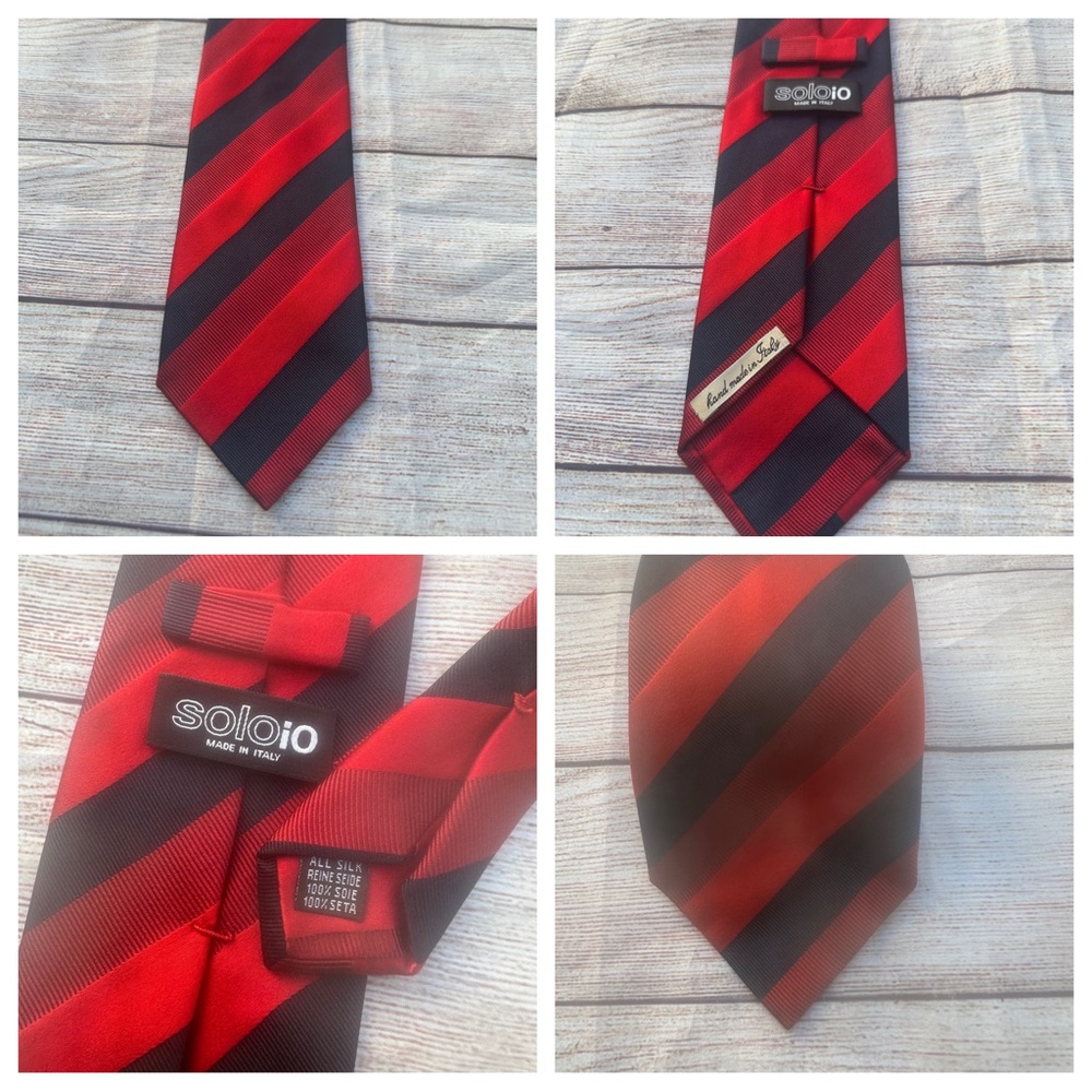 SOLOIO Made in Italy silk Tie 
EUC